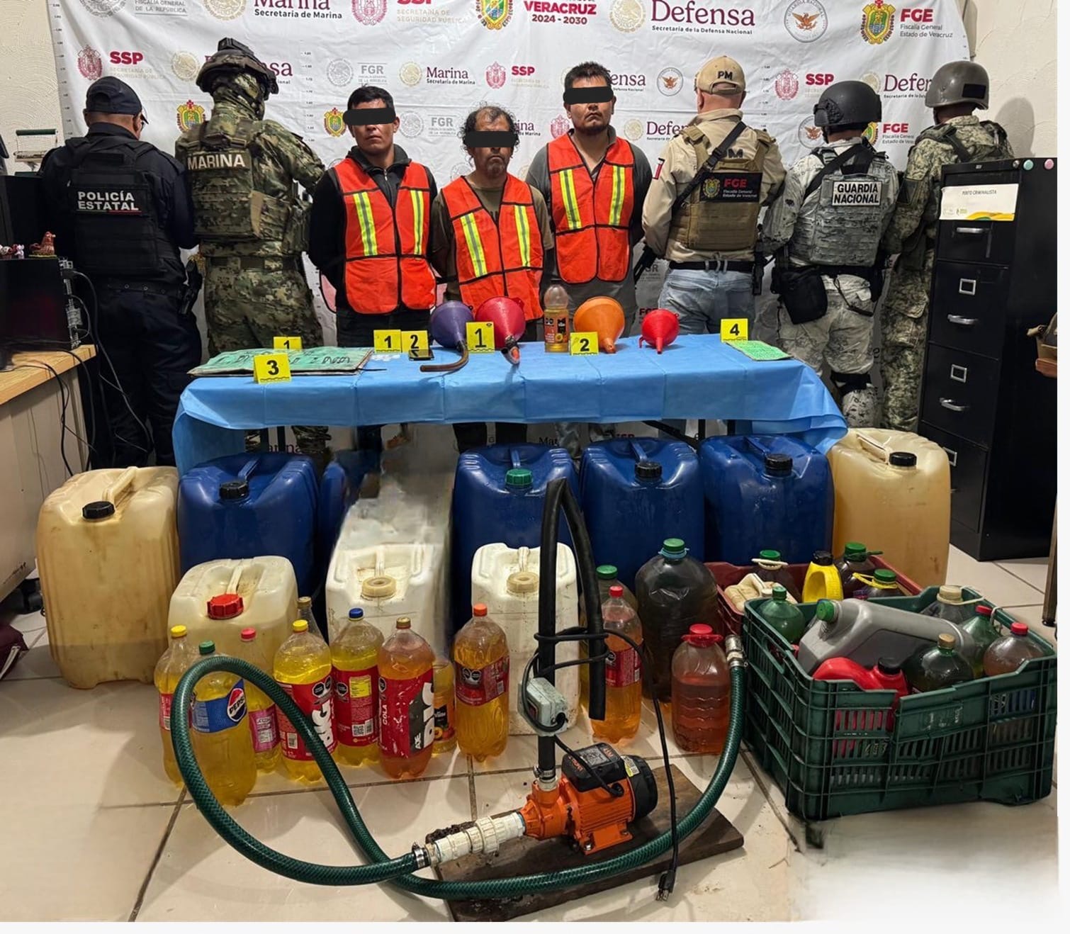 SSP, FGE y fuerzas federales detienen a 17 personas en seis municipios