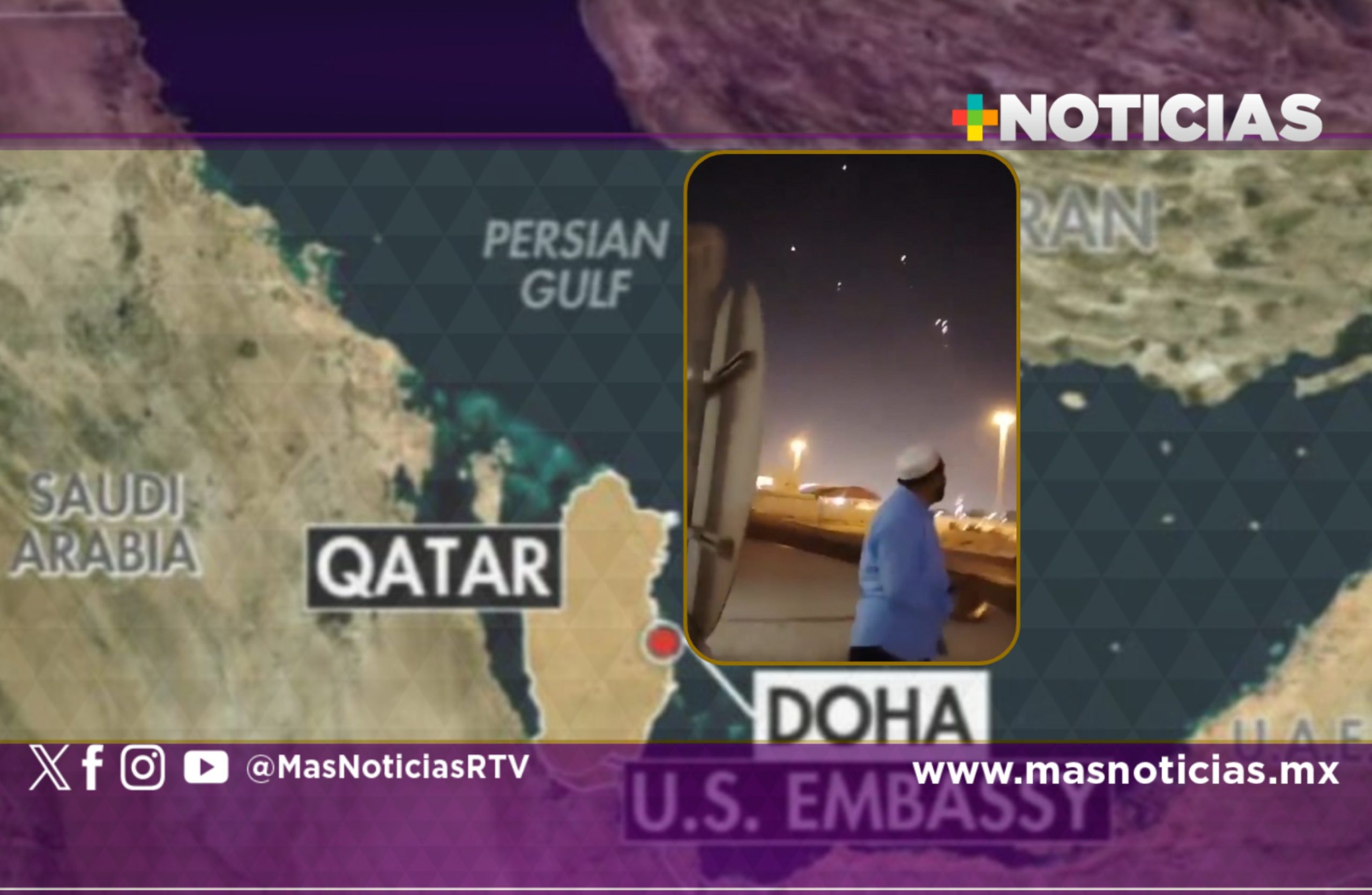 Irán responde a EUA con seis misiles contra su base militar en Qatar