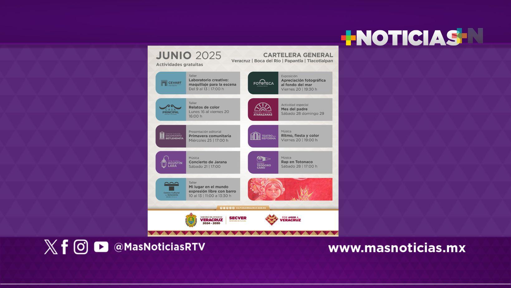Actividades culturales de junio en los recintos de SECVER