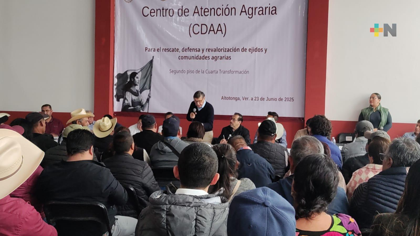 Para apoyar a ejidatarios de la región abren Centro de Atención Agraria en Altotonga