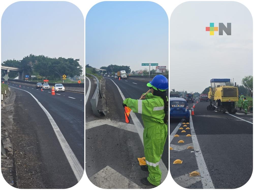 Ejecuta SICT programa Conservación Periódica en carretera Xalapa–Veracruz