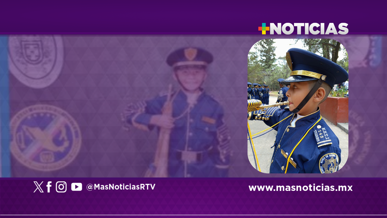 Thiago Blasi, integrante más joven de la Banda de Guerra Tigre