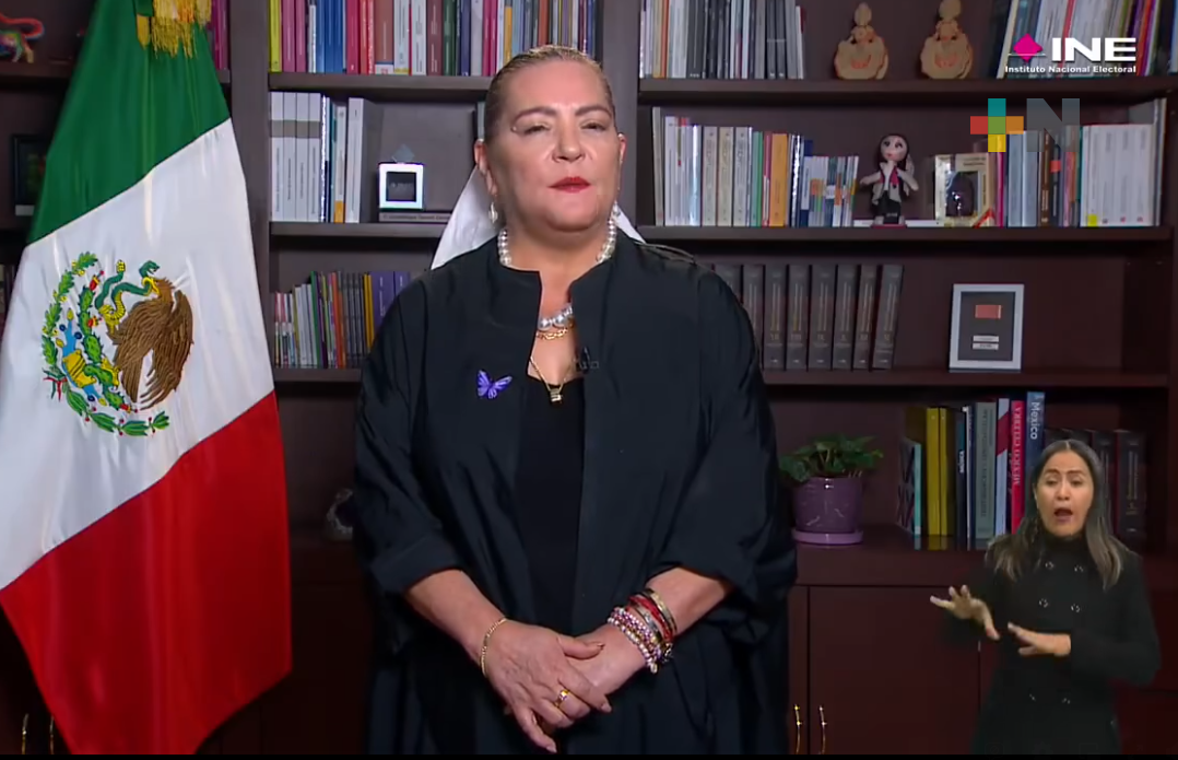 Envía presidenta del INE, Guadalupe Taddei, mensaje a los votantes en el país