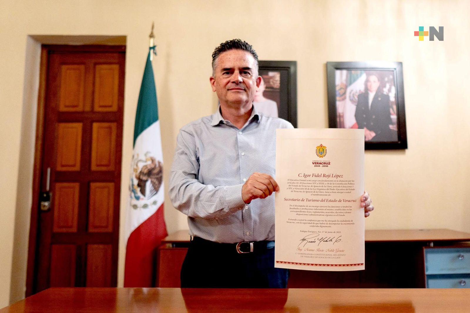 Igor Fidel Rojí recibe nombramiento como secretario de Turismo de Veracruz