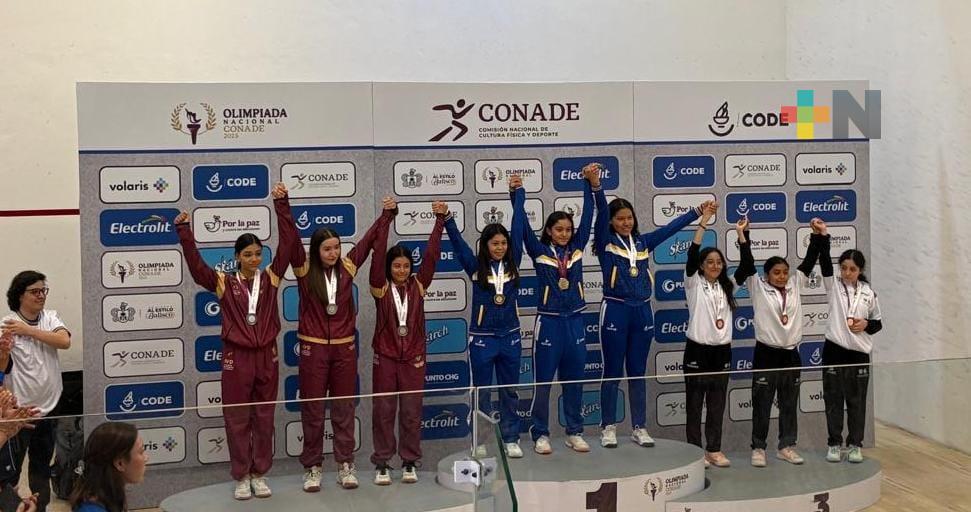 Tres medallas más para Veracruz al cierre de la Olimpiada Nacional de Squash