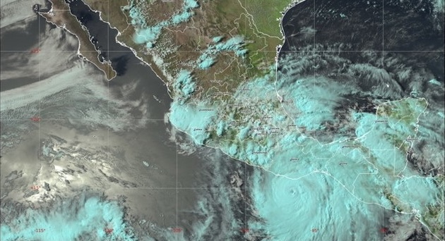 Erick, ahora huracán categoría 3, se ubica frente a costas de Guerrero y Oaxaca