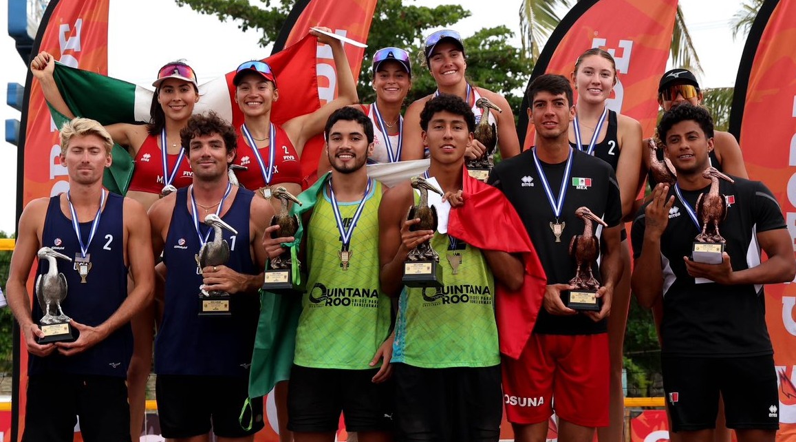 Con tres medallas, México vuelve a dominar el Tour NORCECA de Voleibol de Playa 2025