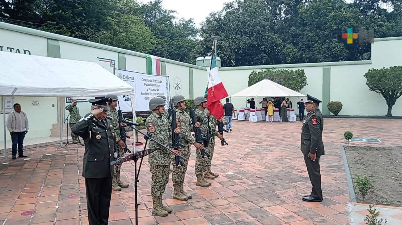 Realizan cambio de comandante del 87 Batallón de Infantería en Martínez de la Torre