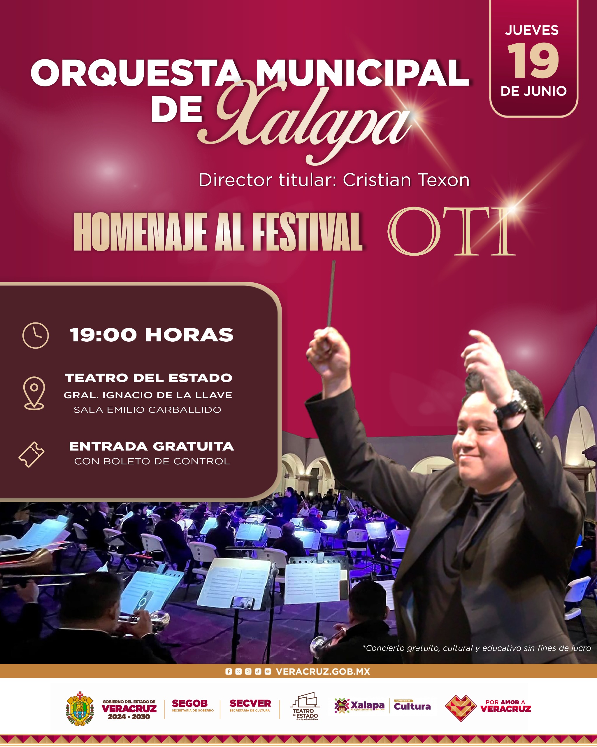 Concierto homenaje al Festival OTI, en el Teatro del Estado