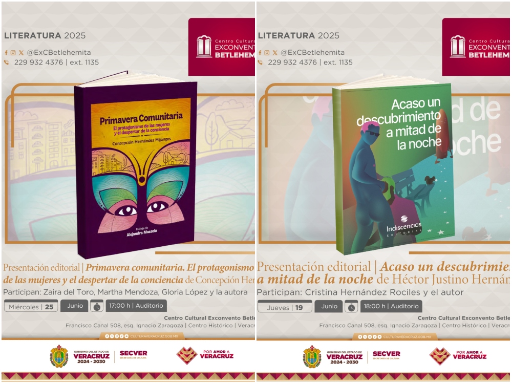 Secver invita a las presentaciones editoriales en el Exconvento Betlehemita