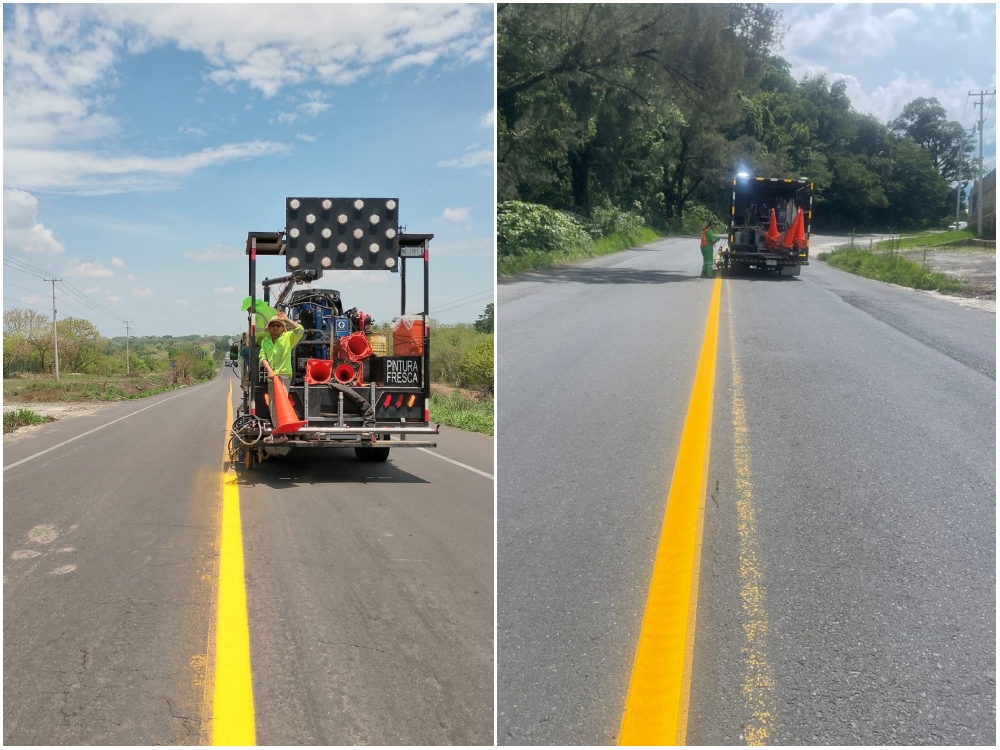 SICT instalará señalamiento horizontal en mil 627 kilómetros de carreteras de Veracruz