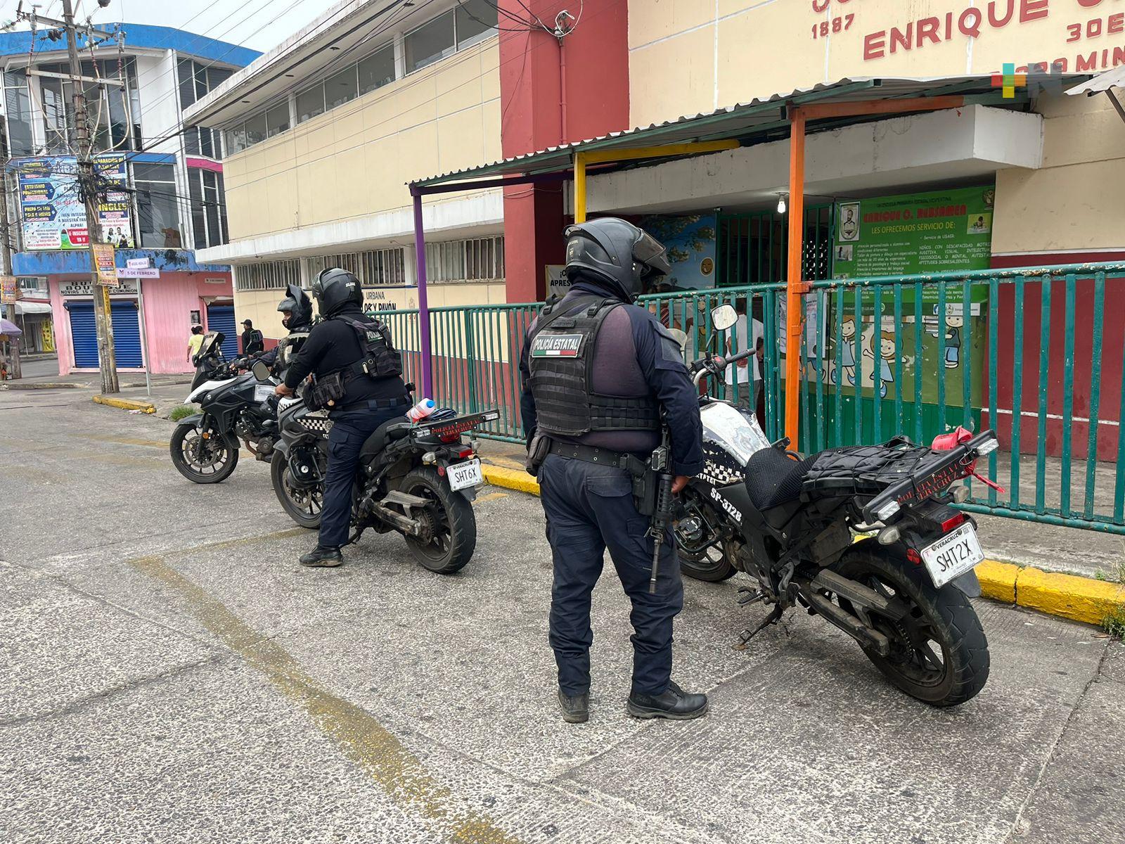 Elementos de SSP resguardan seguridad de jornada electoral en el sur de Veracruz
