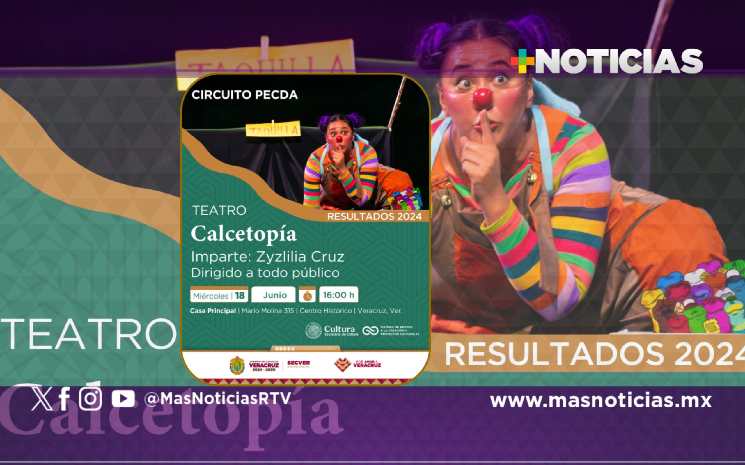 Invita Secver a espectáculo unipersonal en Casa Principal