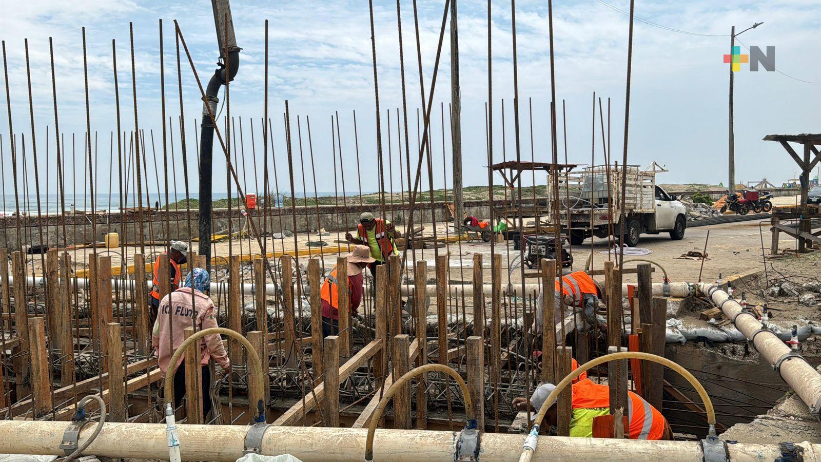 Comienza colado del colector enmalecón costero de Coatzacoalcos