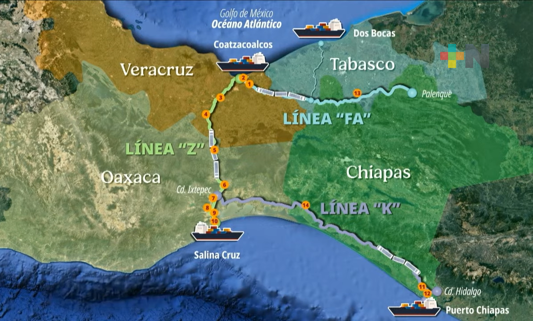 Corredor Interoceánico del Istmo de Tehuantepec, relevante para Veracruz y el sureste mexicano