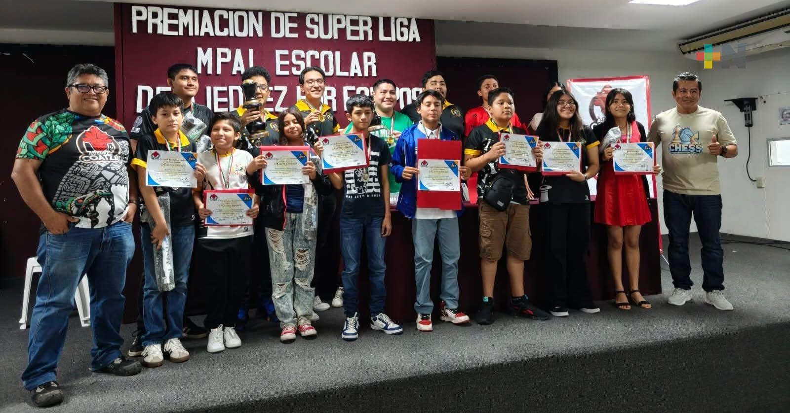 Premiación de la Liga de Ajedrez