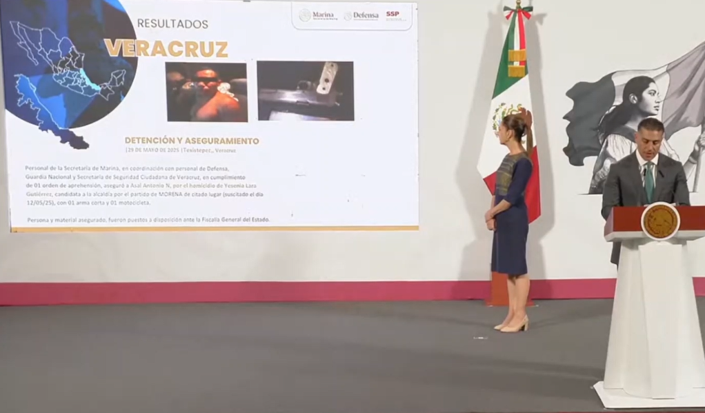 García Harfuch destaca detención de persona presuntamente relacionada con homicidio de candidata en Veracruz