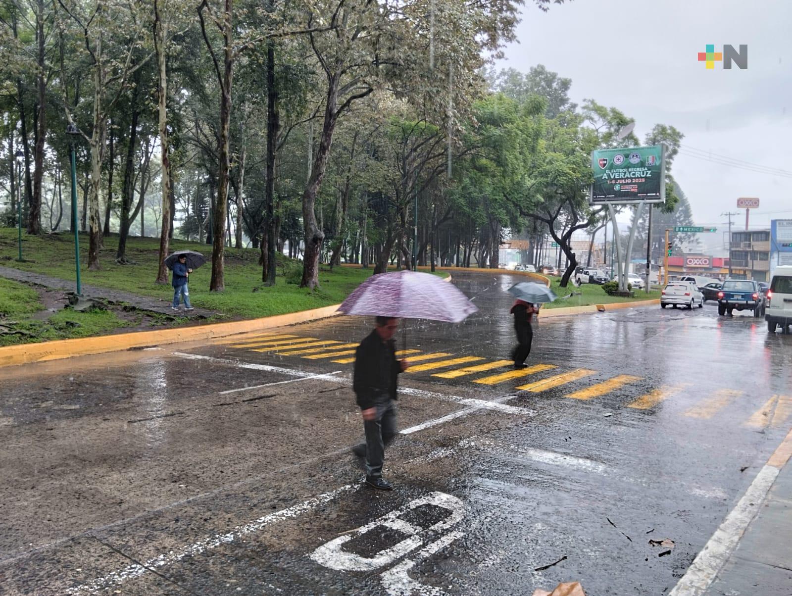 Ambiente templado con lluvias y tormentas aisladas en el estado de Veracruz