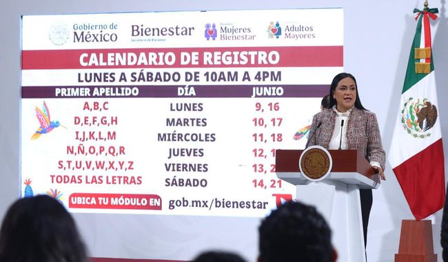 Del 9 al 21 de junio se abre registro a Pensiones Mujeres Bienestar y para Adultos Mayores