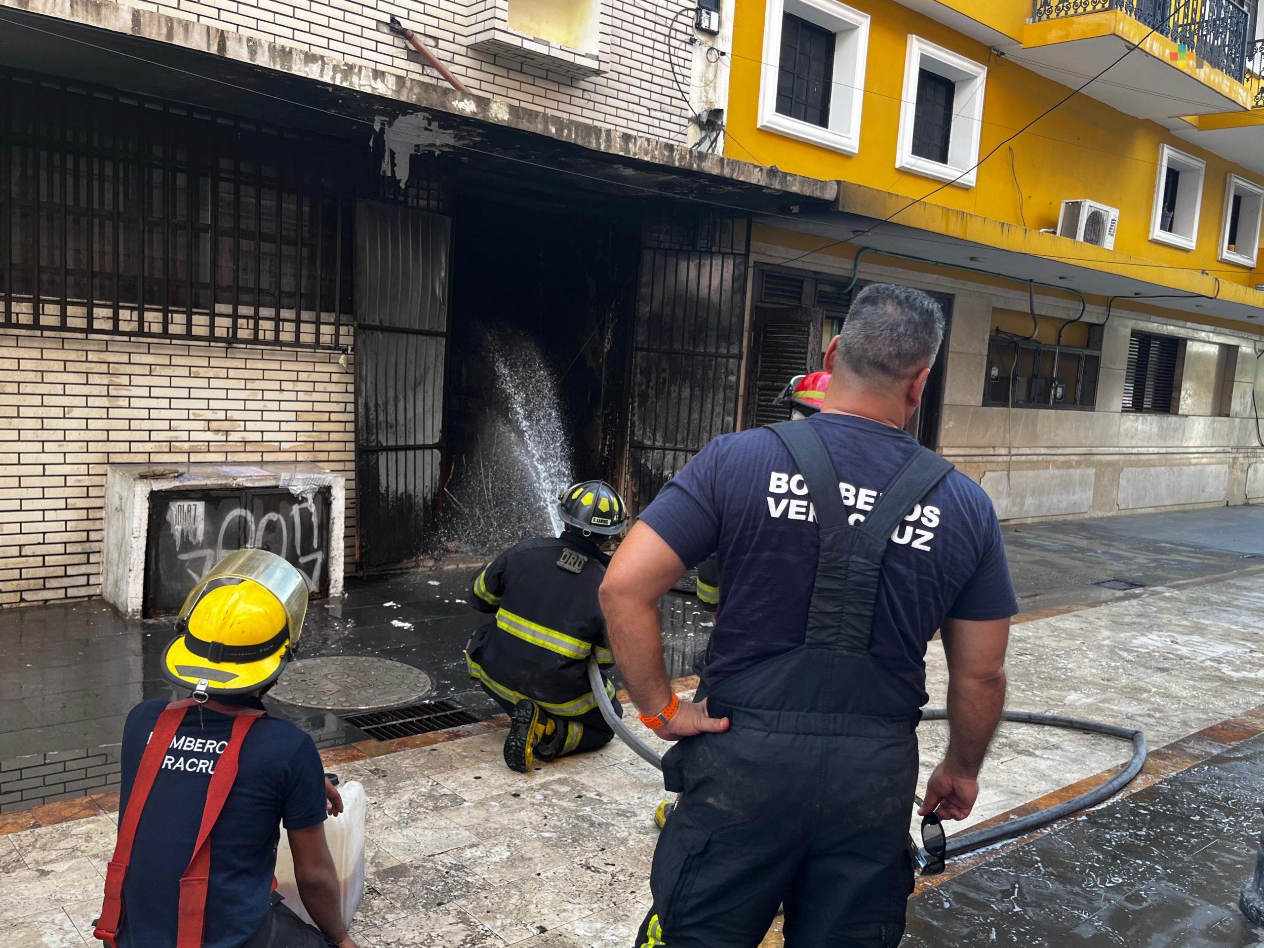Incendio en edificio abandonado del Centro Histórico de Veracruz