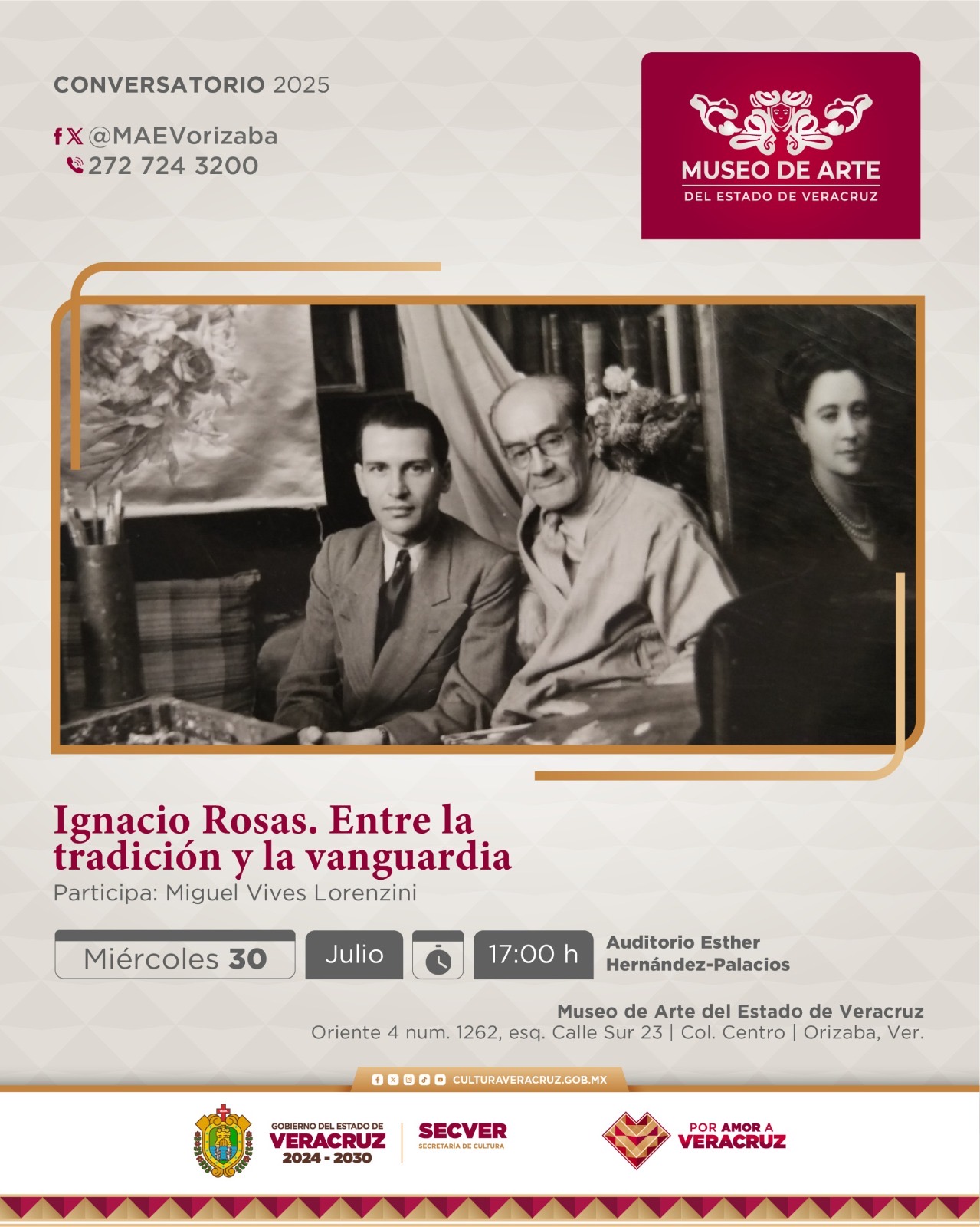 Conversatorio en el MAEV explora vida y obra del pintor Ignacio Rosas