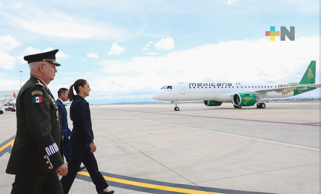 Recibió Presidenta primer avión brasileño destinado a Mexicana Vuela