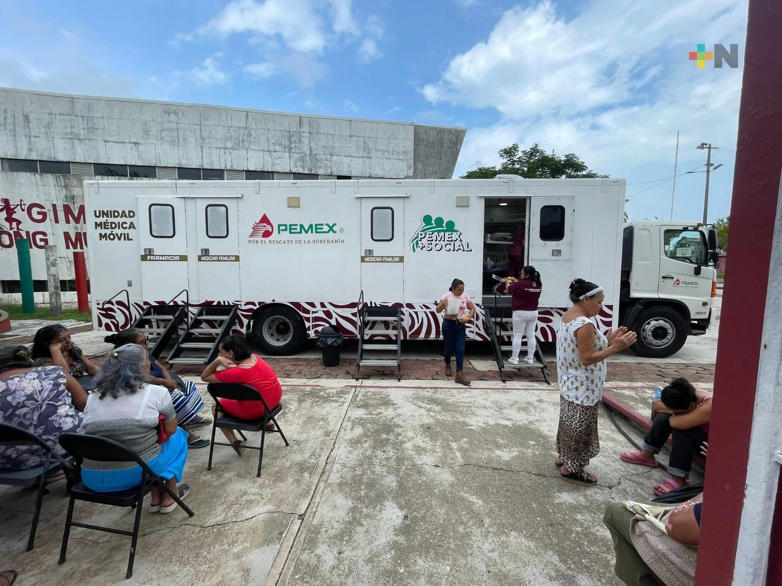 Secretaría de Salud y Pemex realizan brigadas médicas en comunidad Mundo Nuevo