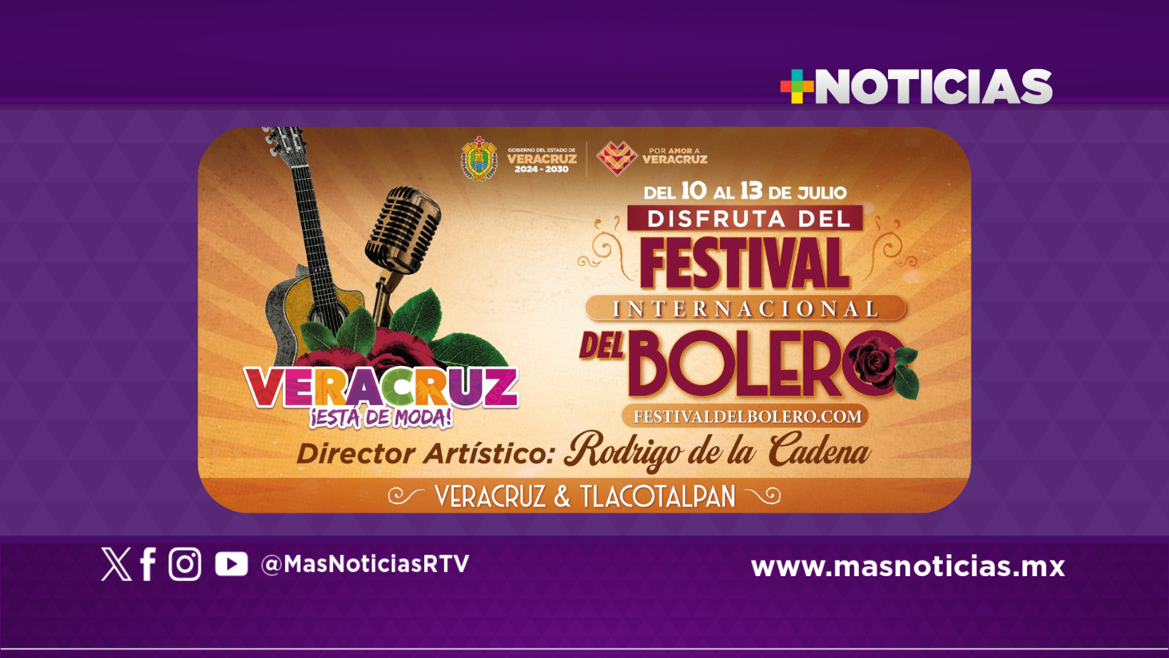 Invita Gobernadora al Festival Internacional del Bolero en Veracruz y Tlacotalpan
