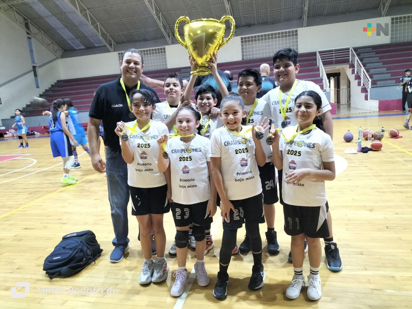 Leones de la Salvador Díaz Mirón obtuvo la corona del municipal de basquetbol