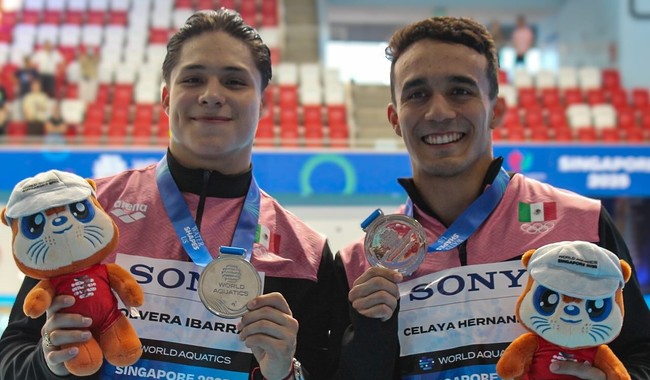 Clavadistas dan dos platas más a México en Mundial de Deportes Acuáticos Singapur 2025