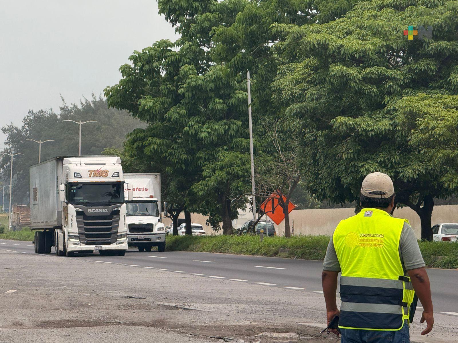 SICT: circulación restringida en carretera 140 por obras del distribuidor vial de Veracruz puerto