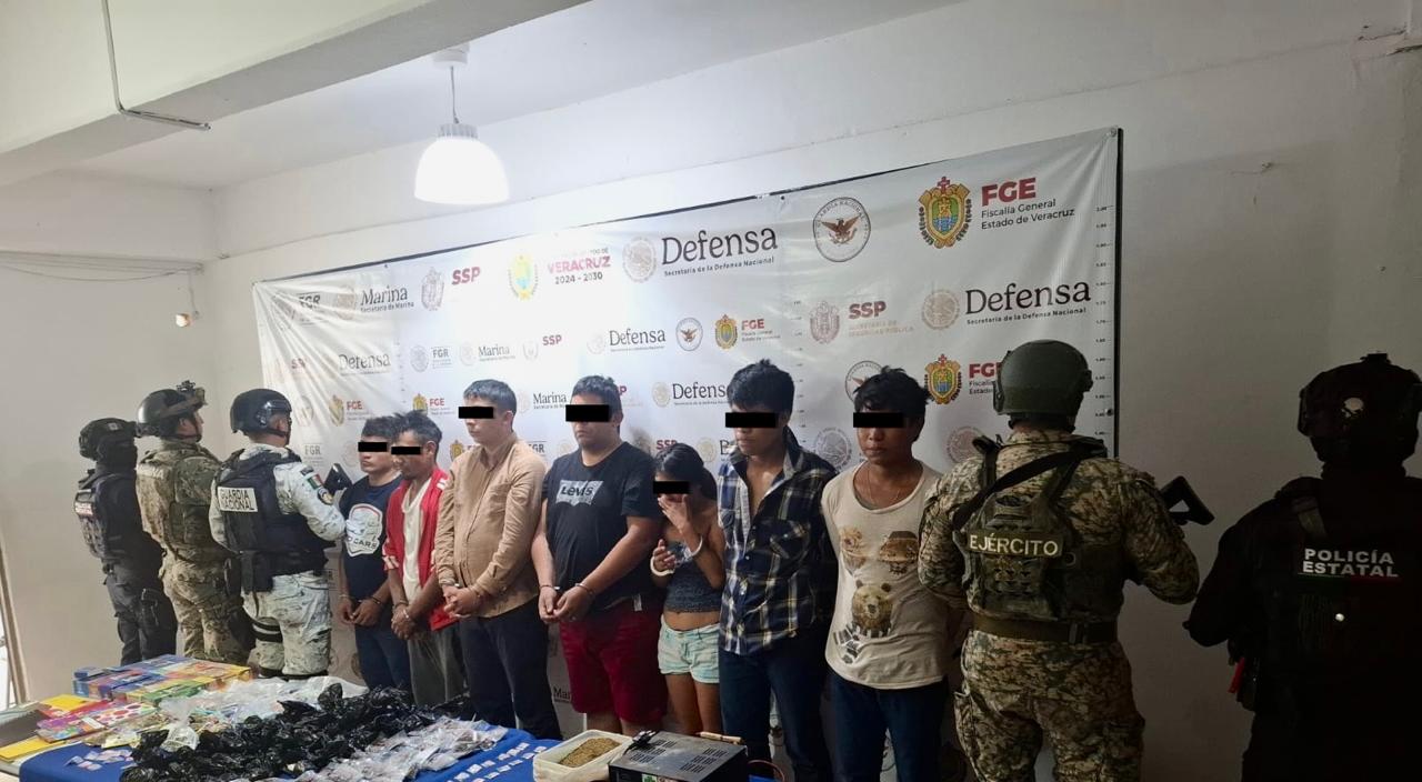 SSP y fuerzas federales detienen a siete presuntos integrantes de una célula delictiva