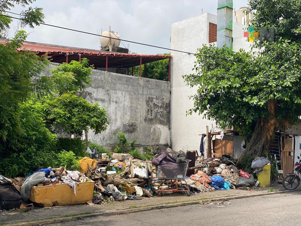 Basurero es un foco de infección en colonia Chapultepec de Veracruz puerto