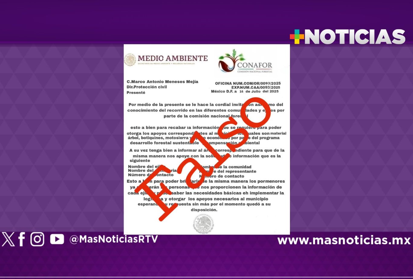 Conafor emite alerta por intentos de fraude con documentos falsos
