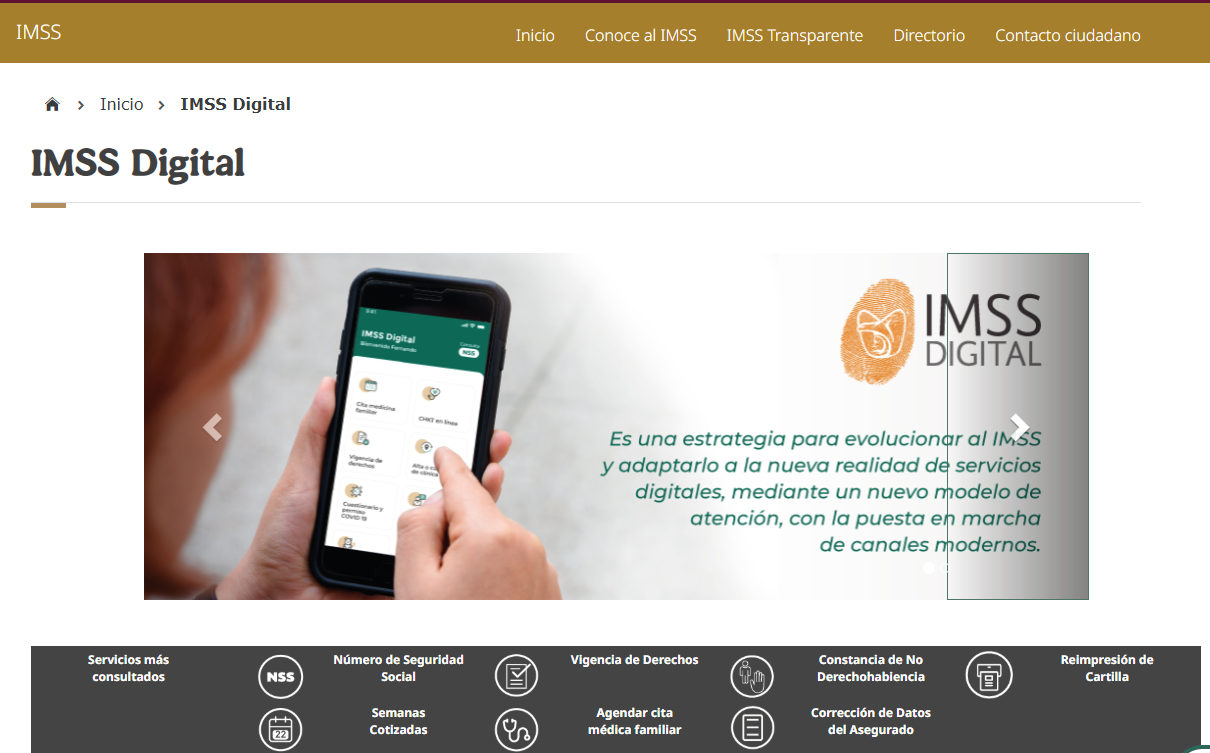 Con servicios digitales, IMSS facilita obtención de la constancia de vigencia de derechos