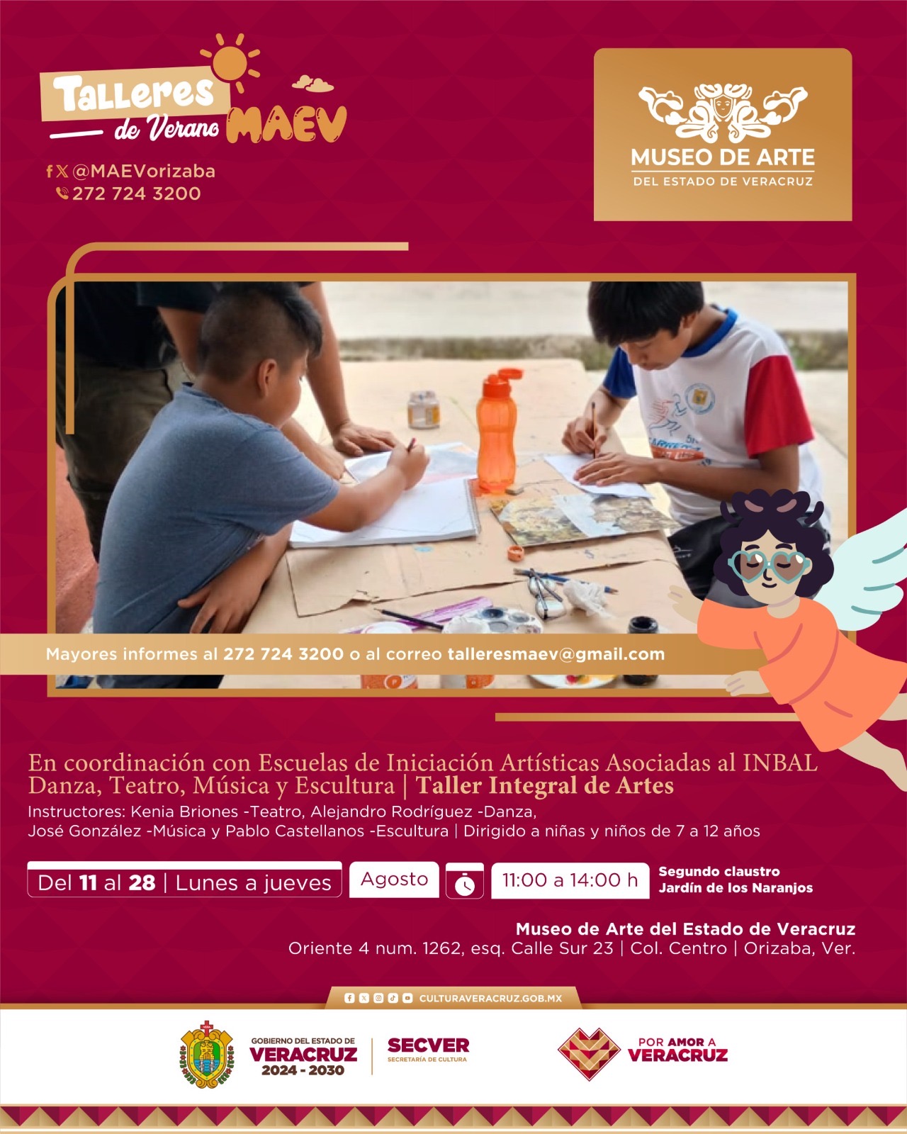 Invita SECVER al Taller Integral de Artes en el MAEV