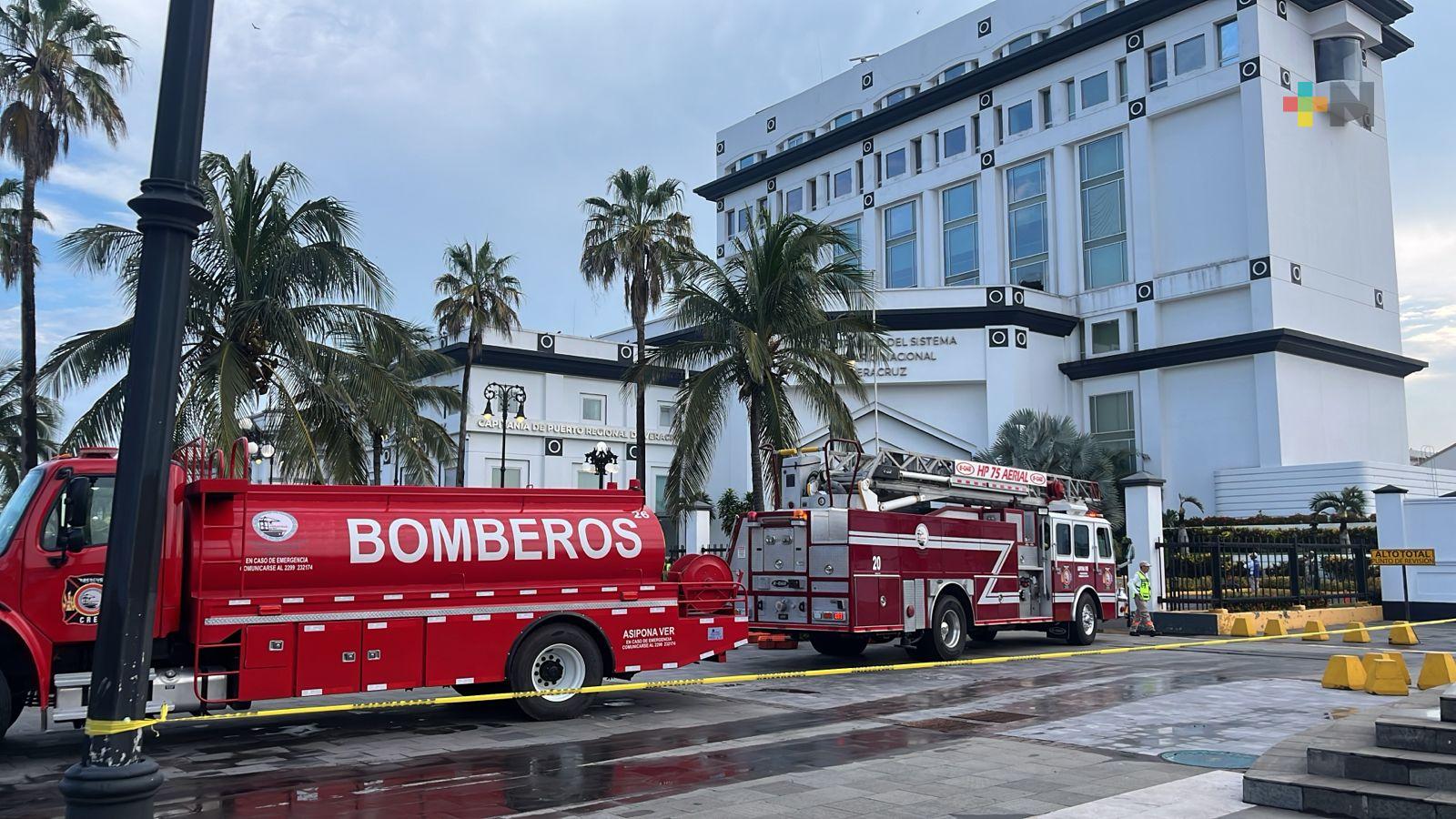 Conato de incendio en Asipona de Veracruz puerto; no hay lesionados