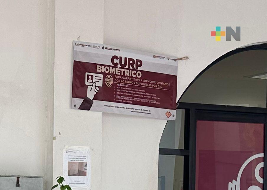 Alta demanda de CURP biométrico en sur de Veracruz