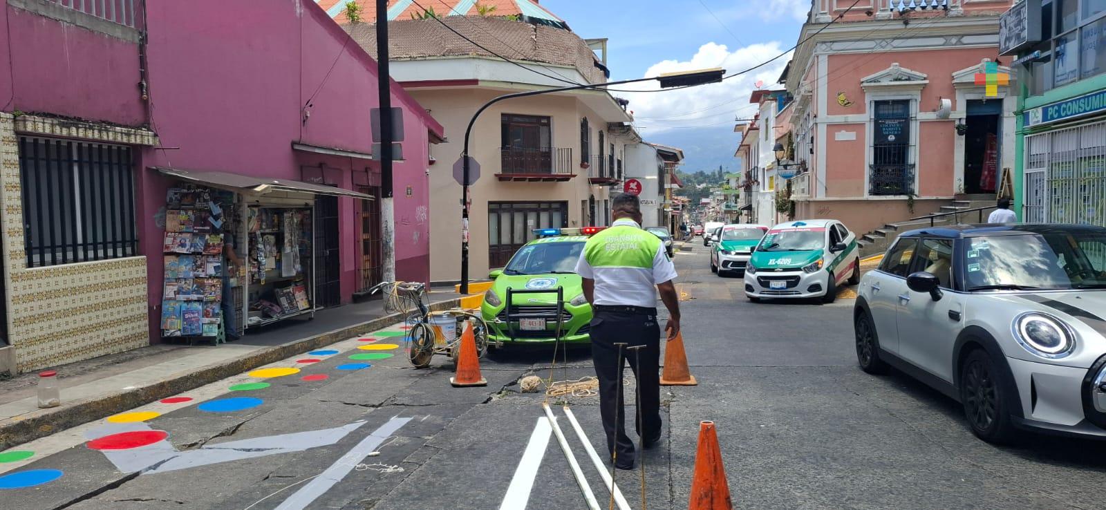 Realizan cambios en centro de Xalapa para mejorar movilidad segura para peatones