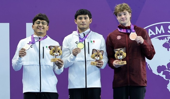 Vázquez y Agúndez logran el 1-2 para México en el trampolín 3m de Asunción 2025