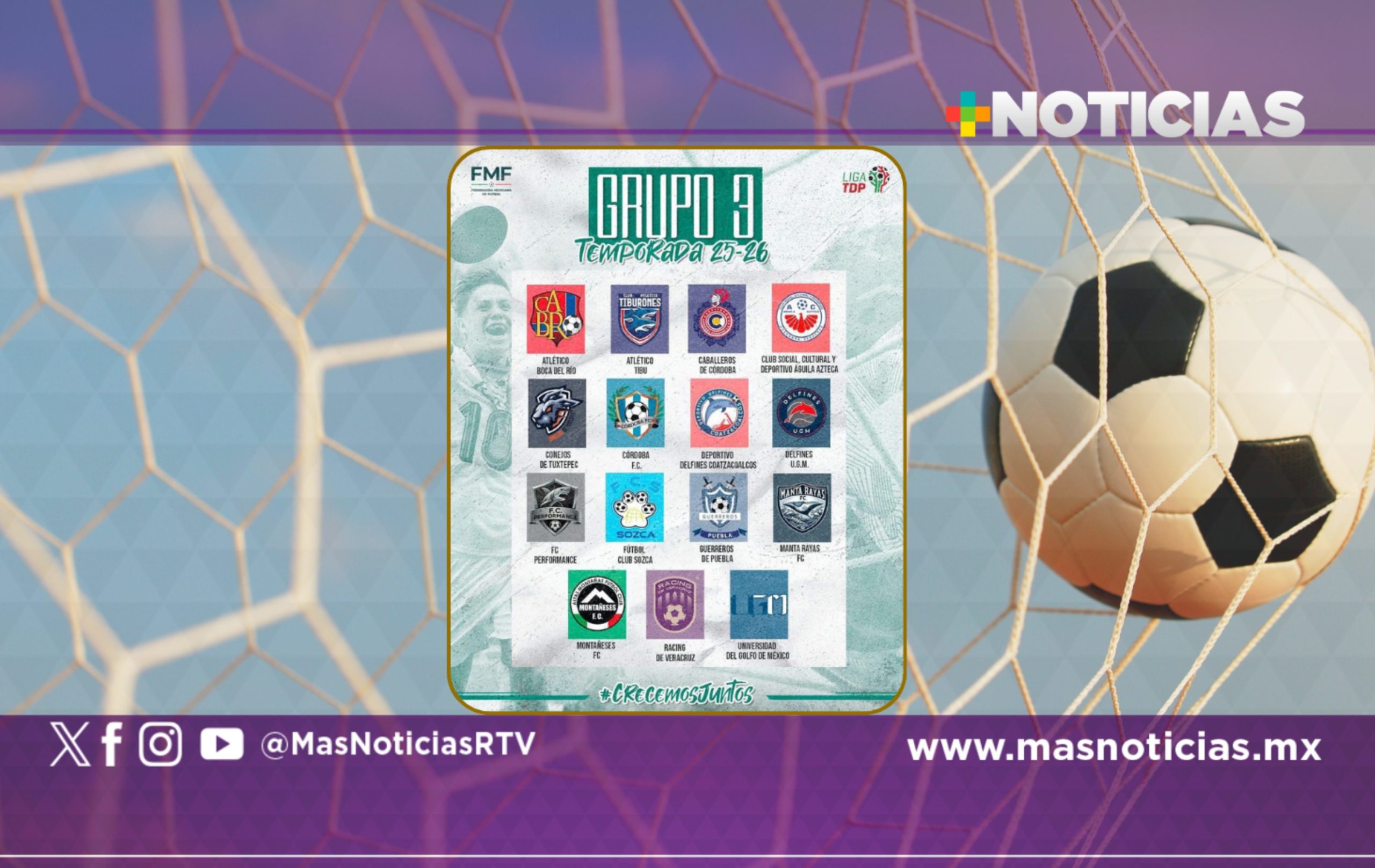 Equipos veracruzanos comparten grupo en Liga TDP MX