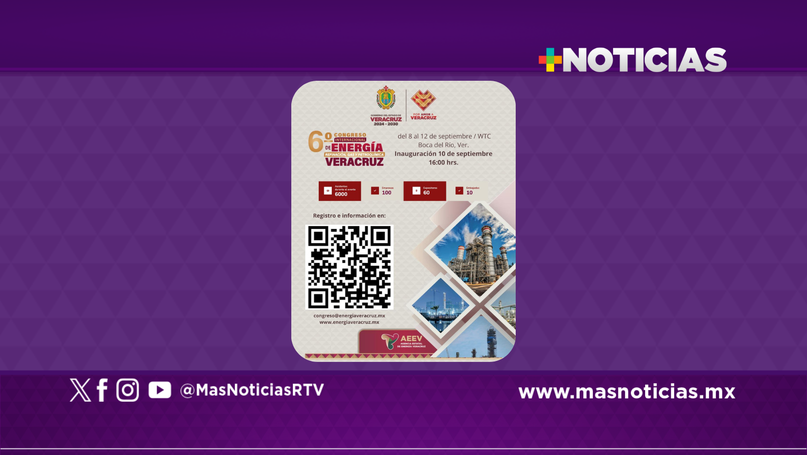 Anuncian Sexto Congreso Internacional de Energía, Refinación, Gas y Petroquímica de Veracruz 2025