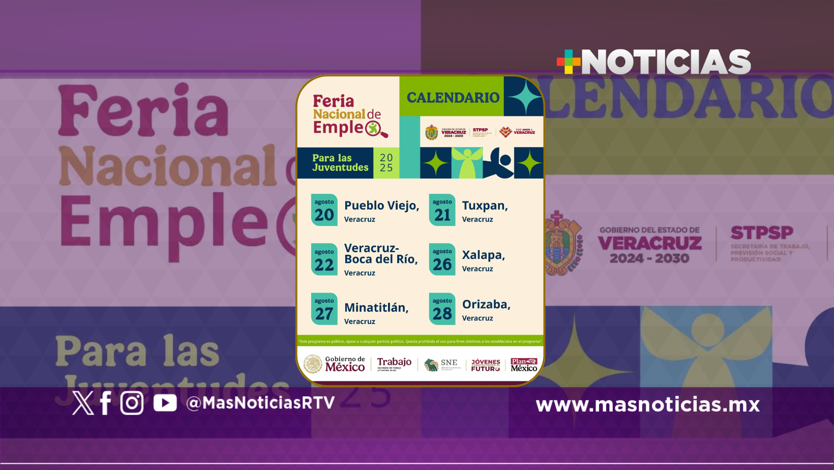 Veracruz recibirá ferias nacionales de empleo