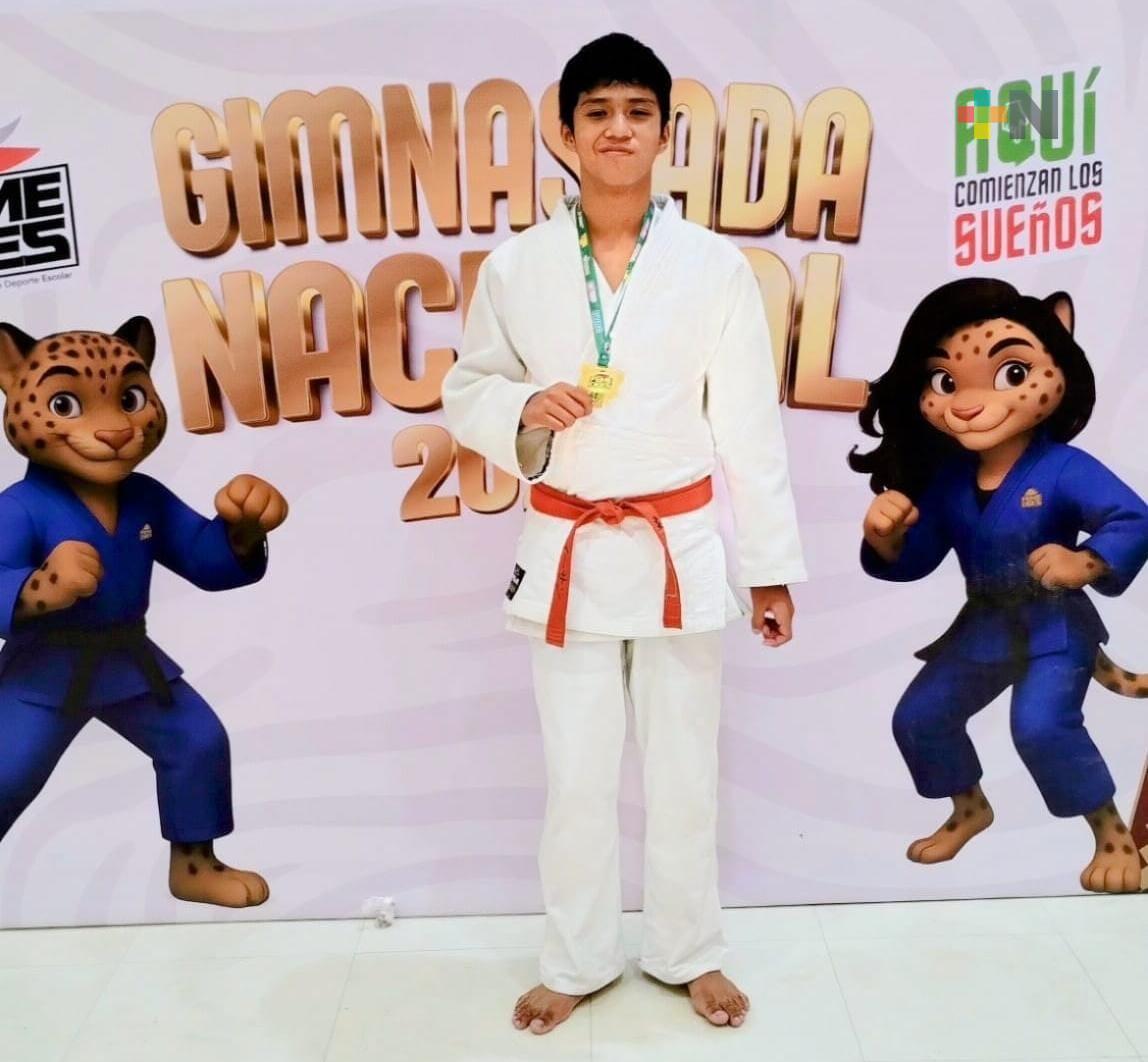 El xalapeño Ethan Olivares gana oro en la Gimnasiada Nacional de Judo