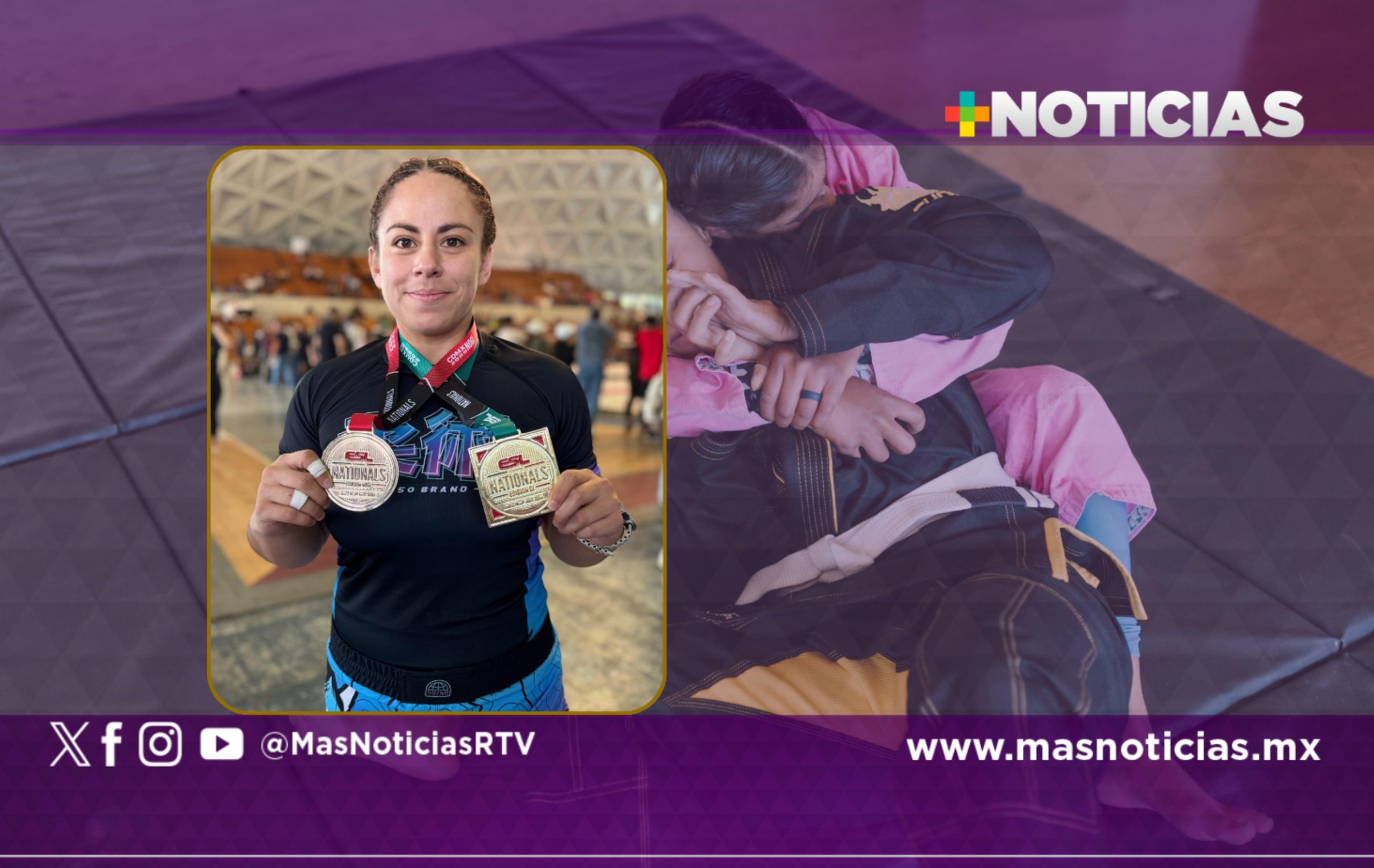 Janeth Juárez se coronó en torneo elite de jiujitsu de la Ciudad de México
