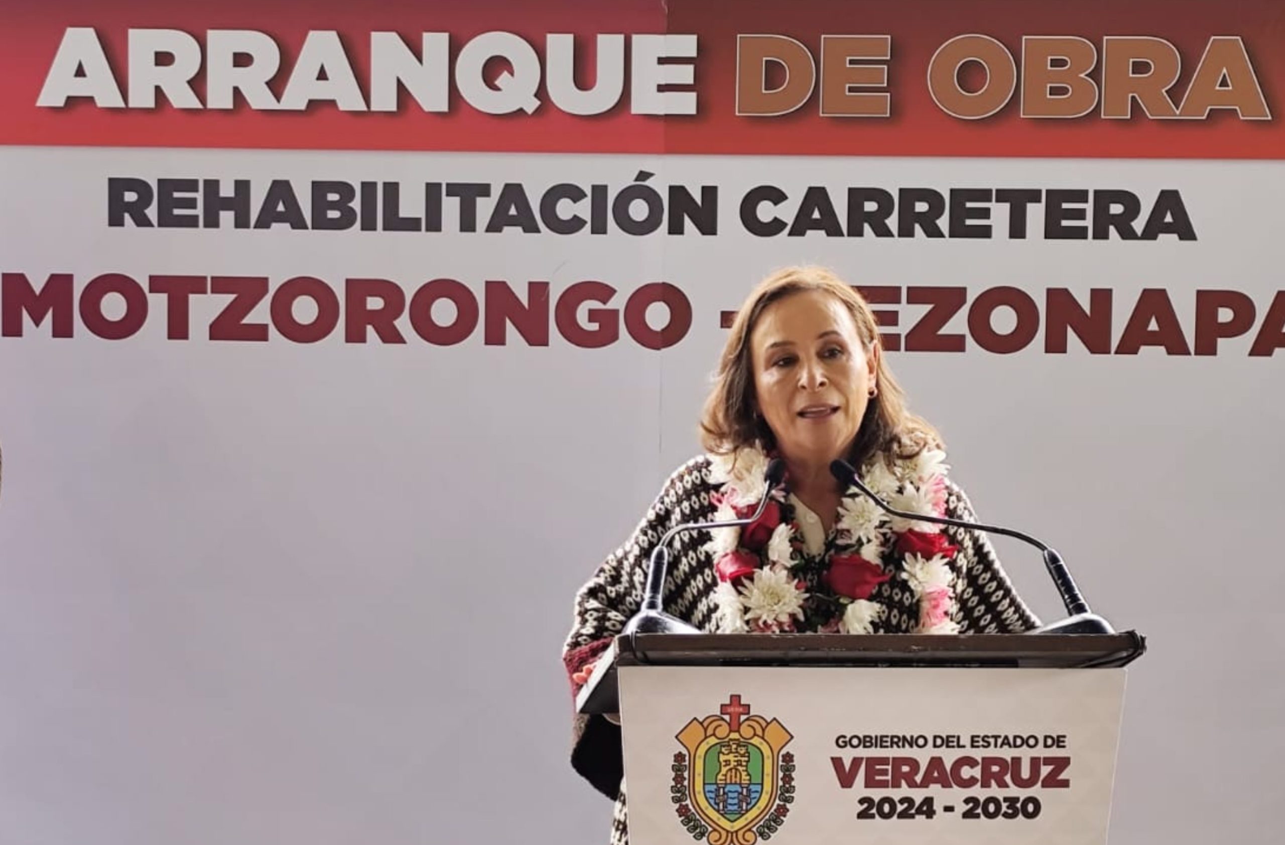 Gobernadora encabeza arranque de obra rehabilitación de carretera Motzorongo-Tezonapa