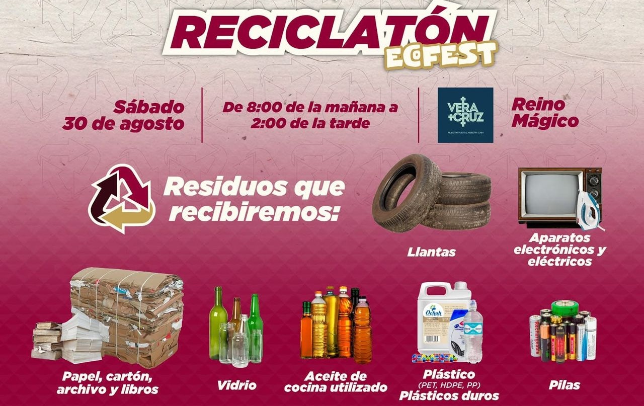Llevarán a cabo «Reciclatón Ecofest 2025» en Veracruz puerto