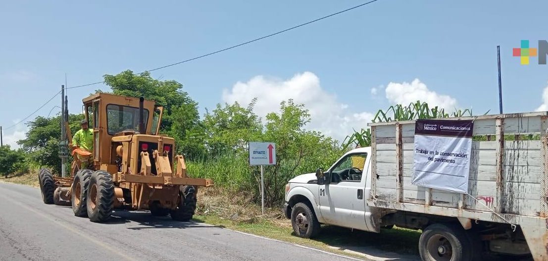 Realiza SICT trabajos de conservación rutinaria en tramos de la ruta federal 150
