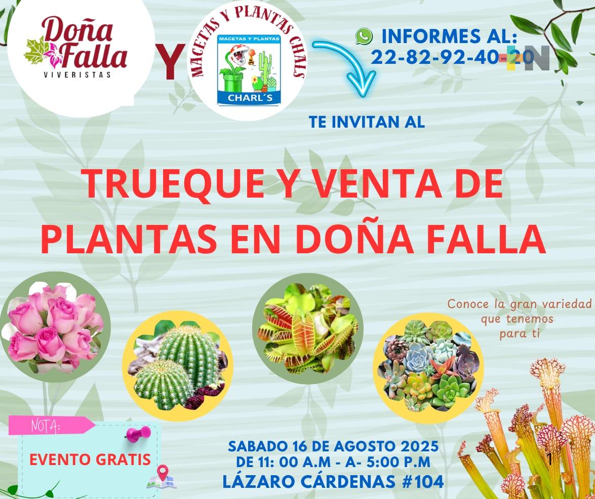 En parque Doña Falla habrá trueque y venta de plantas