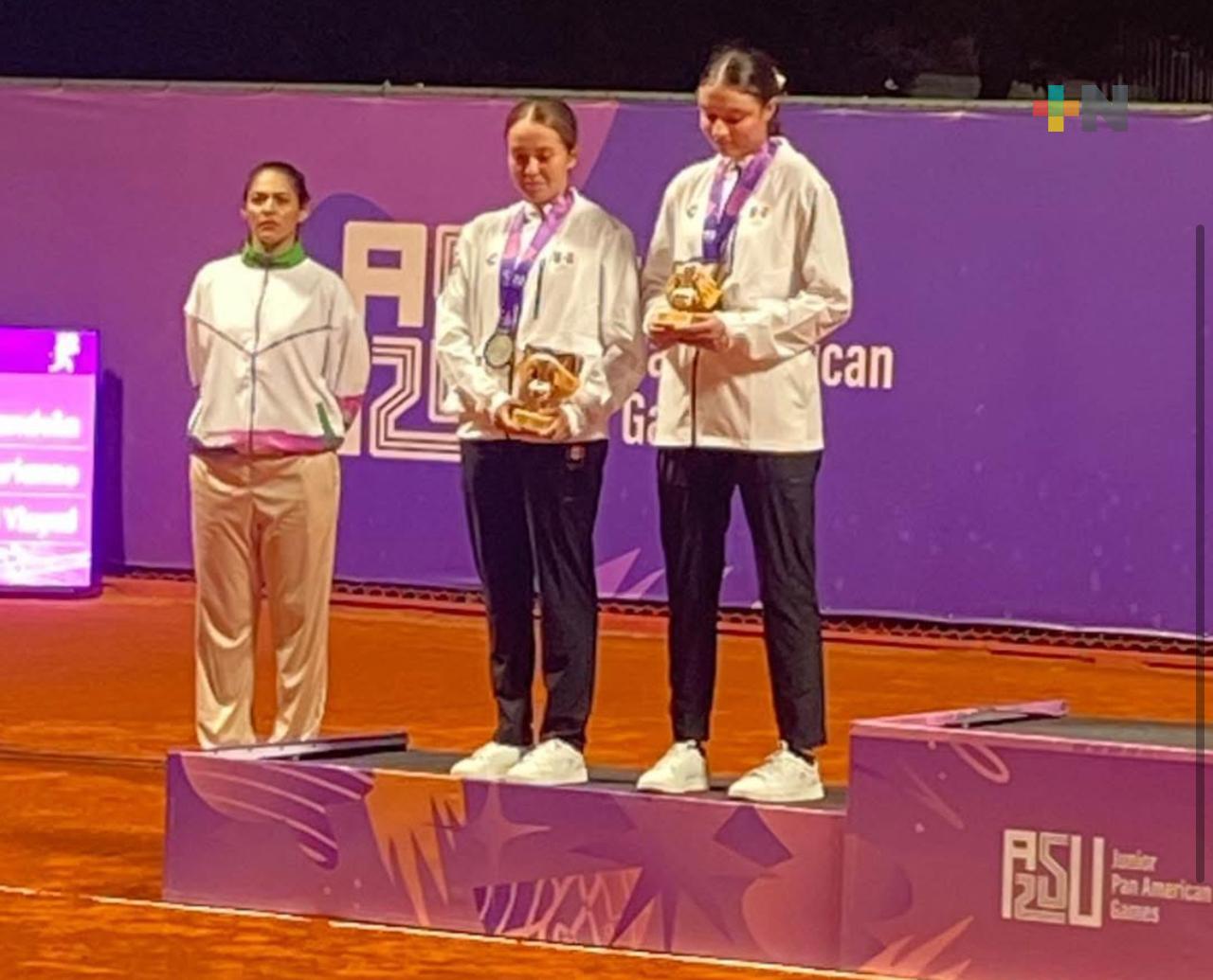 Veracruzana ganó plata en dobles de tenis de Panamericanos Junior